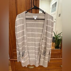 Old Navy Beige Striped Cardigan